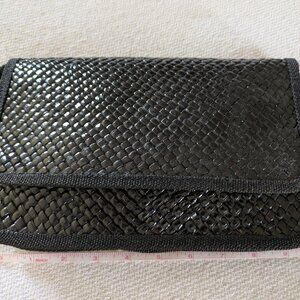 Franco Ollani (for 33 EAST) - Black woven clutch with shoulder strap